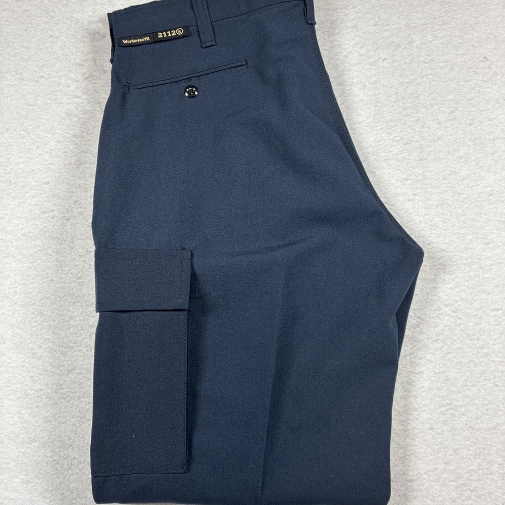 Workrite FR Cargo Pants Mens 36x34 Nomex Flame Resistant Navy Blue Workwear